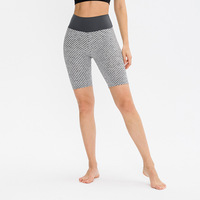 Hochgeschnittene Elastische Taille Atmungsaktive Schnelltrocknende Leichte Sportshorts für Frauen Laufen Yoga Fitness
