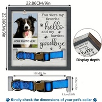 Marco de Fotos Conmemorativo para Mascotas, Color Negro, Vertical, para Mesa, con Clip para Collar, Regalo de Duelo por la Pérdida de una Mascota