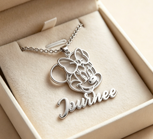 <span class=keywords><strong>Collier</strong></span> personnalisé avec nom de personnage de dessin animé, lettre, <span class=keywords><strong>collier</strong></span> pour filles, bijoux en acier inoxydable, <span class=keywords><strong>collier</strong></span> avec initiale de dessin animé - Product Image 2
