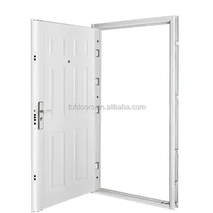 أبواب داخلية من الفولاذ الأبيض عالية الجودة مضادة لأشعة الشمس ، أبواب معدنية مع 13 نقطة قفل