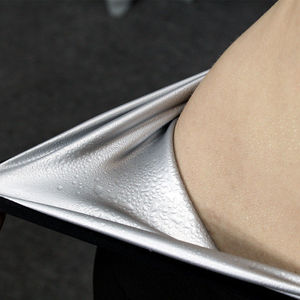 Women's High-Waisted Five-Point Sweat-Inducing <b>Pants</b> With Button-<b>Down</b> Design For Yoga Sports Fitness Shaping MLXL Polyester - Product Image 2