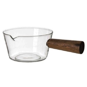 Casserole en verre borosilicate de haute qualité avec poignée en bois d'acacia pour nouilles instantanées et cuisson, grandes et petites tailles - Product Image 4