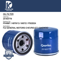Araba orijinal otomobil parçaları yağ filtreleri motor DAEWOO CHEVROLET 96570765 24103565 96565412 PH4997 H97W13 W67/2 JX0604A 25183779