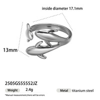 Vente en gros de bagues épaisses imperméables exagérées les plus récentes bagues ouvertes réglables en acier inoxydable plaqué or 18 carats pour femmes et hommes
