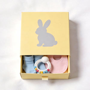 Caja de Recuerdos <span class=keywords><strong>para</strong></span> Bebés Recién Nacidos, Diseño Personalizado, Papel Blanco de Alta Gama, Caja de Regalo de Lujo con Cajón, Impresión en Relieve, Laminado Mate - Product Image 2