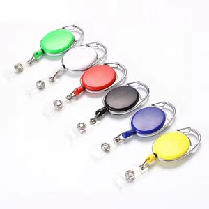 Customized Wholesale UV Printing Logo Retractable Badge Reel Holder with ABS and Metal Material Name Card Holder Keychain - Product Image 2