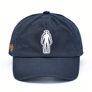 Unstructured Soft Crown Baseball Cap with Embroidered Patch Unisex Adjustable Dad Hat Wholesale 6-Panel Casual Streetwear Hat - Product Image 3