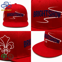Casquette de baseball à visière plate, style hip-hop urbain, rouge, avec impression de lettres personnalisée, pour fêtes et toutes occasions, de la marque Hat Factory Fashion