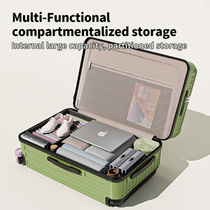 고급스러운 디자인의 전면 개방형 트롤리 캐빈 수하물 가방 (컵홀더, USB 포트 포함) - Product Image 5