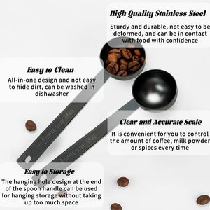 Cuillères doseuses en acier inoxydable 304 personnalisées en gros - Cuillères de 20 ml pour café et poudre de matcha - Product Image 3