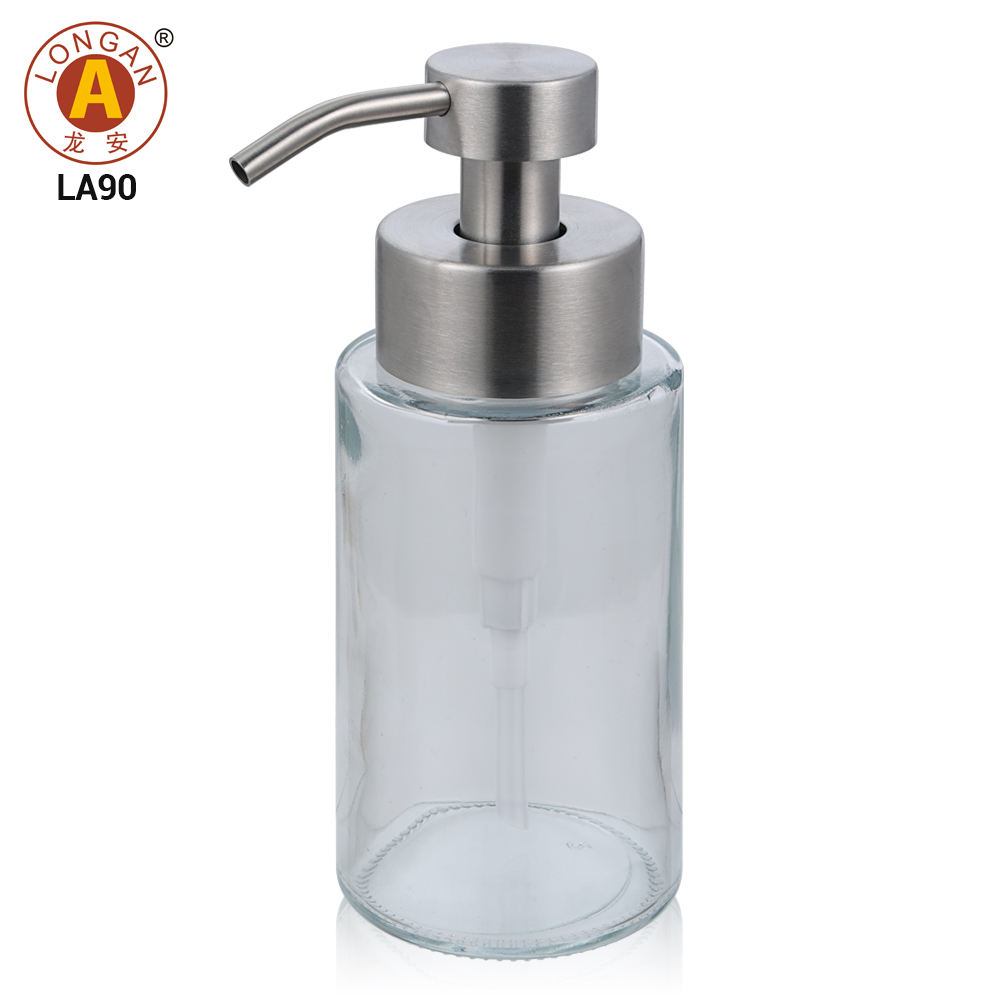 Bouteille claire + pompe à lotion matte