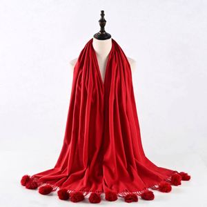 Écharpes et châles longs en acrylique de couleur unie pour l'hiver, pour femmes, élégants, en pashmina - Product Image 2