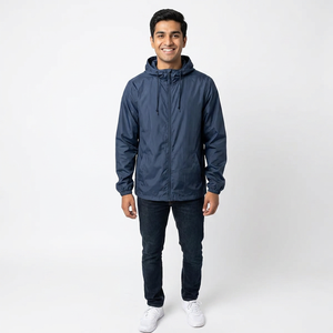 Sports Style Rain <b>Jacket</b> with Seamless Windproof Fabric Breathable Comfort Layer and Quick Dry Outdoor Ready Fit <b>Men's</b> <b>Jackets</b> - Product Image 1
