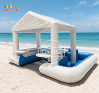 Bar gonflable commercial en PVC épais de 0,9 mm avec sièges portables, tente de bar gonflable avec piscine pour adultes