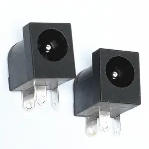 Fábrica venda preto DC Power Jack DC tomada 5.5*2,1 DC Conector