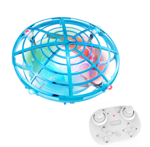 Пульт дистанционного управления красочный свет 5 индукционный четырехосевой самолет детская игрушка НЛО Мини БПЛА плавающее летающее блюдце