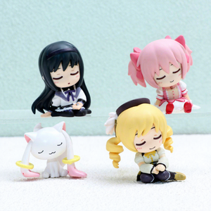 Venta al por mayor, 4 piezas/set, figuras de anime de PVC de Kaname Madoka, Homura <span class=keywords><strong>Akemi</strong></span>, Mami, Tomoe y Kyubey, modelo de juguete para máquina de grúas, adorno de escritorio, regalo - Product Image 4