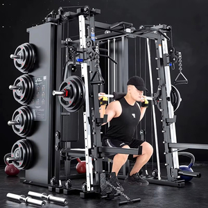 Smith Machine Comprehensive Trainer, équipement <span class=keywords><strong>de</strong></span> fitness commercial à structure en porte-à-faux, <span class=keywords><strong>banc</strong></span> <span class=keywords><strong>de</strong></span> squat multifonctionnel en acier pour usage domestique - Product Image 4