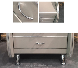 Cheap Hotel <strong>Bedside</strong> <strong>Tables</strong> Modern <strong>Silver</strong> Wooden <strong>Bedside</strong> <strong>Table</strong> Nightstands Bedroom Furniture Set - Product Image 5