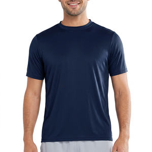 T-shirt de sport pour homme, personnalisé, décontracté, uni, teint, séchage rapide, respirant, coupe classique, pour la musculation, l'entraînement, le fitness, les activités de plein air et la gym - Product Image 1
