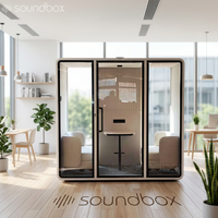 Cabine téléphonique insonorisée de haute qualité Soundbox avec ventilation et éclairage LED pour centre d'appels de bureau