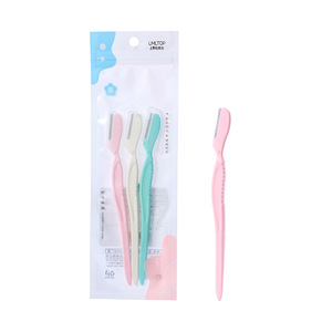 Lmltop Rasoir à sourcils, lot de 3, en acier inoxydable, avec filet de protection, sûr pour les débutants - Product Image 3