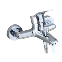 Robinet de douche en acier inoxydable mitigeur d'eau chaude et froide robinet triple de baignoire de douche dissimulé