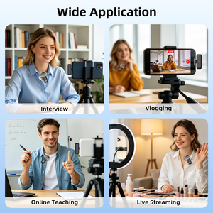 Plug-and-Play Pro Dual <b>Wireless</b> Microphone with Noise Reduction TikTok Portable Podcasting Micro Music Studio - Product Image 3