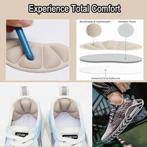 Almohadillas para Talones para Mujer y Hombre, 4D Antideslizantes, de Microfibra, Espuma Viscoelástica, Protectores de Talones con Masaje, Envoltura de 180°, Ultra Relajantes - Product Image 6