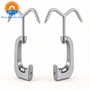 Outil <span class=keywords><strong>de</strong></span> suspension <span class=keywords><strong>de</strong></span> viande pour abattoir <span class=keywords><strong>de</strong></span> moutons et chèvres, ligne <span class=keywords><strong>de</strong></span> traitement des carcasses, rail en acier inoxydable avec poulie et crochet - Product Image 1