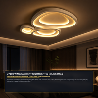 Plafonnier LED moderne blanc en acrylique en forme de pétale, luminaire encastré minimaliste pour salon, chambre, chambre d'enfant, bureau, décoration intérieure