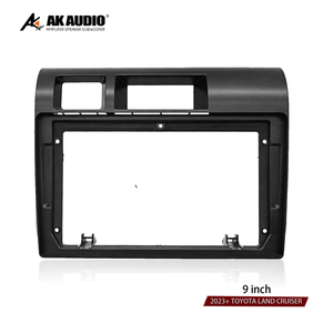 Cadre d'écran noir embarqué 9 pouces pour <span class=keywords><strong>Toyota</strong></span> <span class=keywords><strong>Land</strong></span> <span class=keywords><strong>Cruiser</strong></span> 2023+ pour autoradio de navigation DVD, support de panneau en plastique ABS - Product Image 2