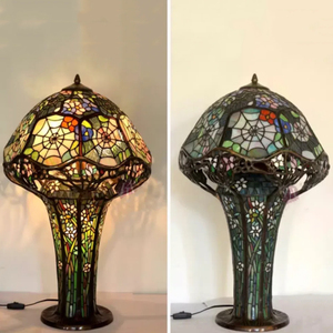 Lampe <span class=keywords><strong>de</strong></span> table moderne <span class=keywords><strong>en</strong></span> verre teinté Daylily Root avec <span class=keywords><strong>abat</strong></span>-<span class=keywords><strong>jour</strong></span> <span class=keywords><strong>en</strong></span> toile d'araignée LED pour la décoration du salon - Product Image 3