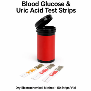 Kit <span class=keywords><strong>de</strong></span> <span class=keywords><strong>Tiras</strong></span> <span class=keywords><strong>Reactivas</strong></span> Rápidas para Glucosa en Sangre/Creatinina/Hemoglobina Urinaria/Ácido Úrico para Perros, Gatos y Ganado, 50 Unidades/Caja, 6 Meses <span class=keywords><strong>de</strong></span> Duración - Product Image 4