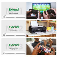 Câble d'extension USB-A 3.0 haute vitesse 4,8 Gbps 5 Gbps, connecteurs mâle-femelle plaqués or, 0,3 m, 0,5 m, 1 m, 2 m, 3 m, 5 m