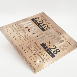 Fabrieks prijs metalen cadeaukaart roségoud metalen kaart roestvrij staal blanco visitekaartje voor zakelijk cadeau bedrijfsgeschenk - Product Image 5