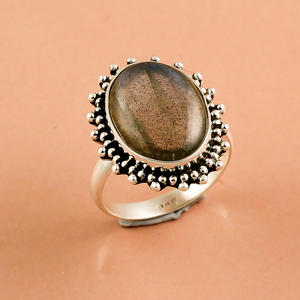 แหวนเงินแท้ทำด้วยมือ925ดีไซน์ไม่ซ้ำใครด้วยพลอยไคยาไนต์สีน้ำเงินธรรมชาติผู้ผลิตเครื่องประดับ - Product Image 4