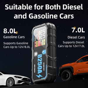 Arrancador de batería de coche portátil de 12V 1000A Peak Car Battery Booster Luz LED para gasolina Diesel Coches Camiones Motocicletas - Product Image 3