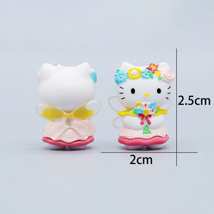 Kawaii Mini KT Cat Charm Junk funda para teléfono móvil parche pequeña muñeca resina colgante decorativo llavero accesorios Diy Crafts - Product Image 4