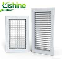 Rejilla de salida de aire de una sola capa de aleación de aluminio Lishine para aire acondicionado central, modelo Wfkt