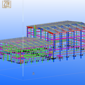 Kết Cấu Thép đúc sẵn hiện đại xây dựng nhà kho đúc sẵn/nhà xưởng/nhà chứa máy bay/vật liệu xây dựng văn phòng - Product Image 5