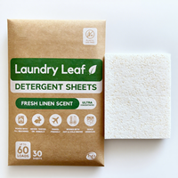 Tablet Pencuci Pakaian Ramah Lingkungan Organik Biodegradable Ukuran Perjalanan Penghilang Noda Deterjen Lembaran Dengan Enzim