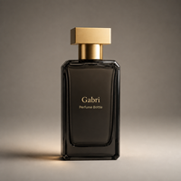 Flacon de parfum vide de luxe 30ml 50ml, flacon de parfum carré en verre noir translucide 100ml, flacon de parfum et boîte personnalisés OEM