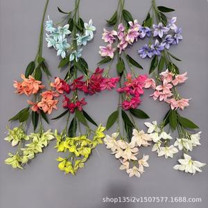 Fleurs artificielles Qiye, lys narcisse à 12 têtes en soie, décoration de mariage, décoration intérieure, arrangement au sol - Product Image 1