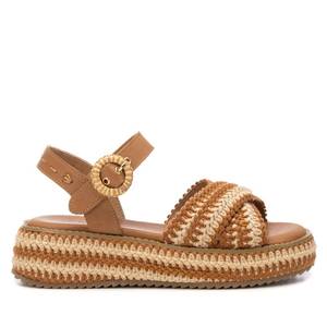Sandales compensées en cuir pour femme Carmela, style été à bout ouvert, plateforme à brides, doublure en cuir véritable, rehaussant la taille 162356 - Product Image 1