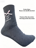 Chaussettes de sport en coton pour Pilates, personnalisables avec logo brodé, antidérapantes, confortables pour le yoga, l'entraînement et la gym