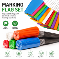 Drapeaux de marquage PVC personnalisés mini 4*5 pouces, petits drapeaux de jardin, marqueurs de pelouse, drapeaux d'irrigation paysagère pour usage automobile