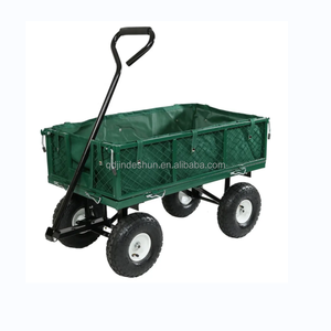 Chariot en acier robuste JDS, chariot utilitaire de jardin avec côtés amovibles et roues pour jardin et cour - Product Image 6
