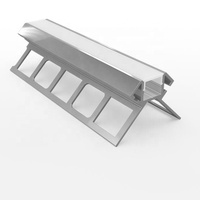 Profil de bande Led en aluminium de 39*27mm avec bride, encastré dans un coin extérieur de carreaux ou de marbre de 10mm, canal d'extrusion léger