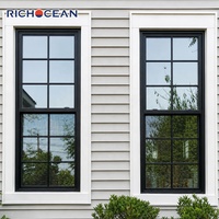 Ventanas Verticales de Doble Hoja de Aluminio Resistentes a Huracanes RICHOCEAN, Insonorizadas, con Doble Acristalamiento, Fáciles de Limpiar